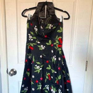 Cute Cherry Halter Dress